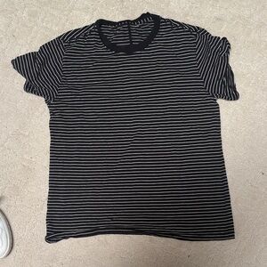 Lululemon Blacked-and White Striped T-Shirt